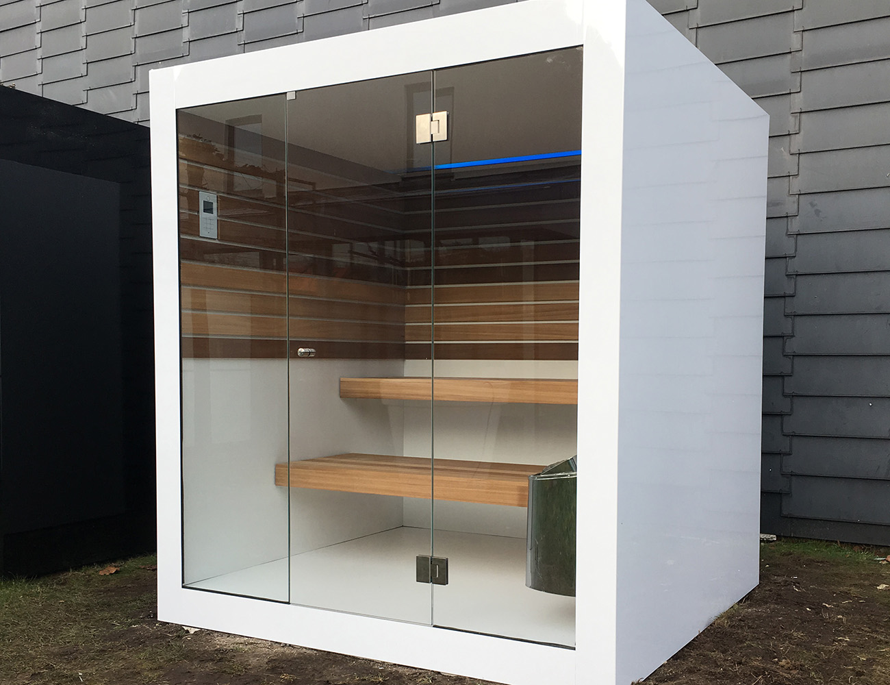 White Aluminium Garden Sauna