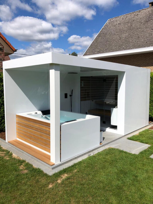 White Aluminium Pool House