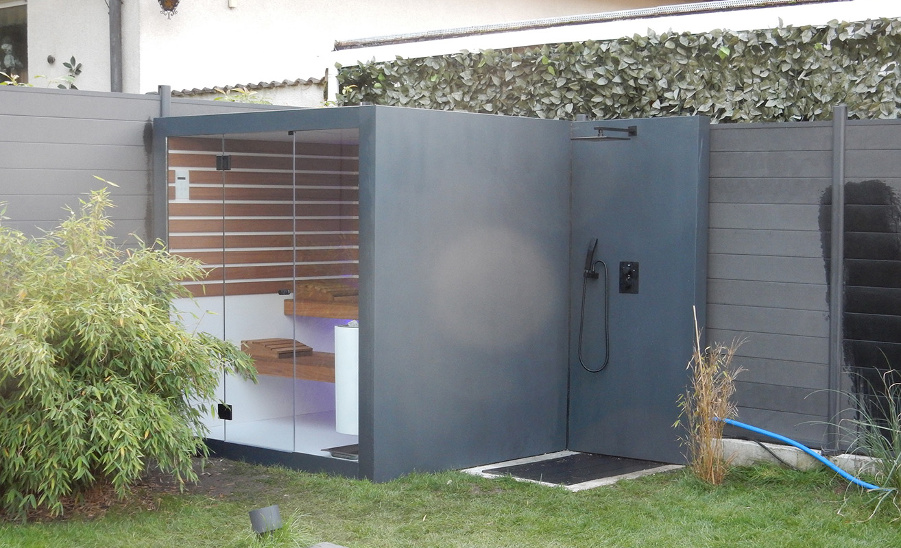 Aluminium Outdoor Sauna & Shower Room
