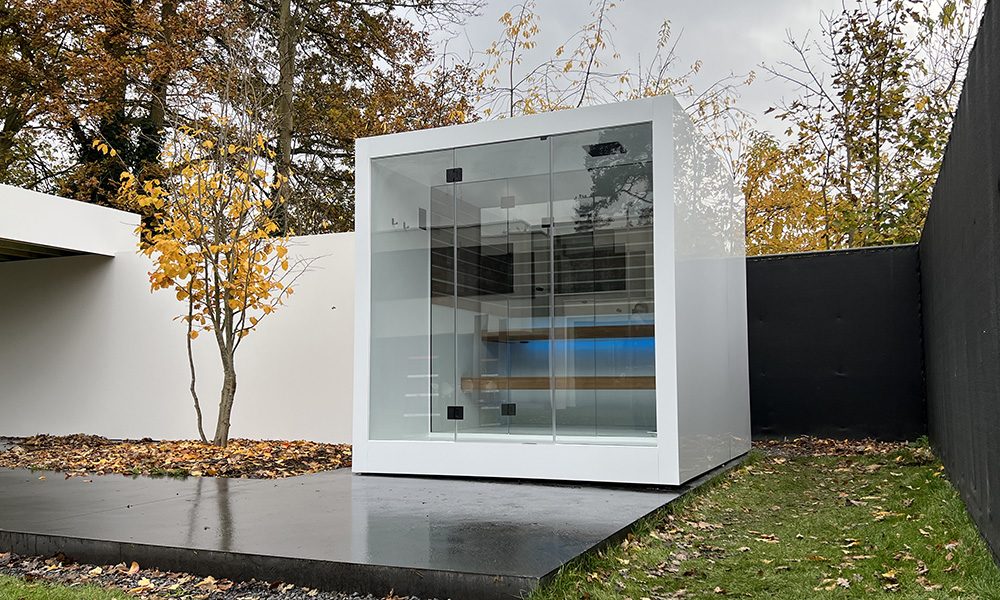 White Aluminium Garden Sauna